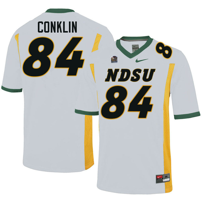 North Dakota State Bison #84 Logan Conklin College Football Jerseys Stitched-White